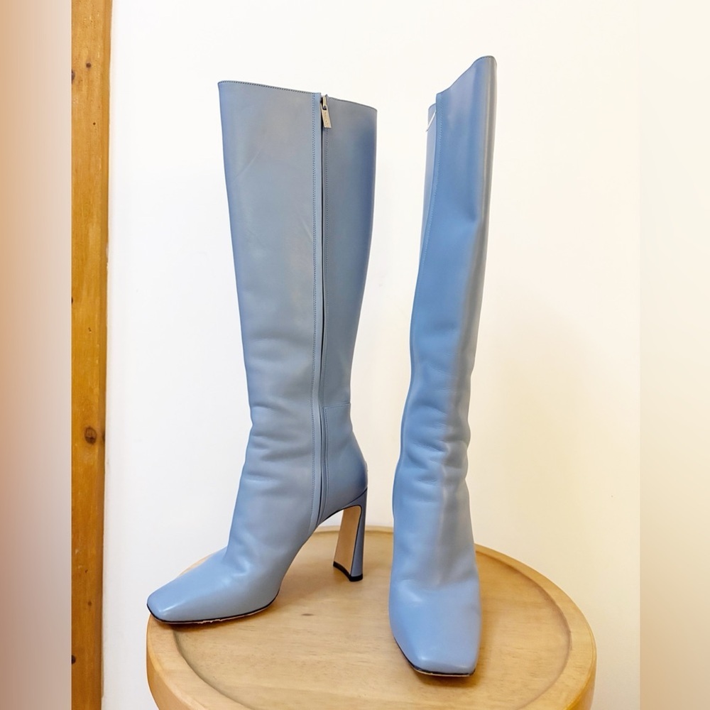 Jimmy Choo Kinsey 95 Leather Knee High Boots - Picture 10 of 11